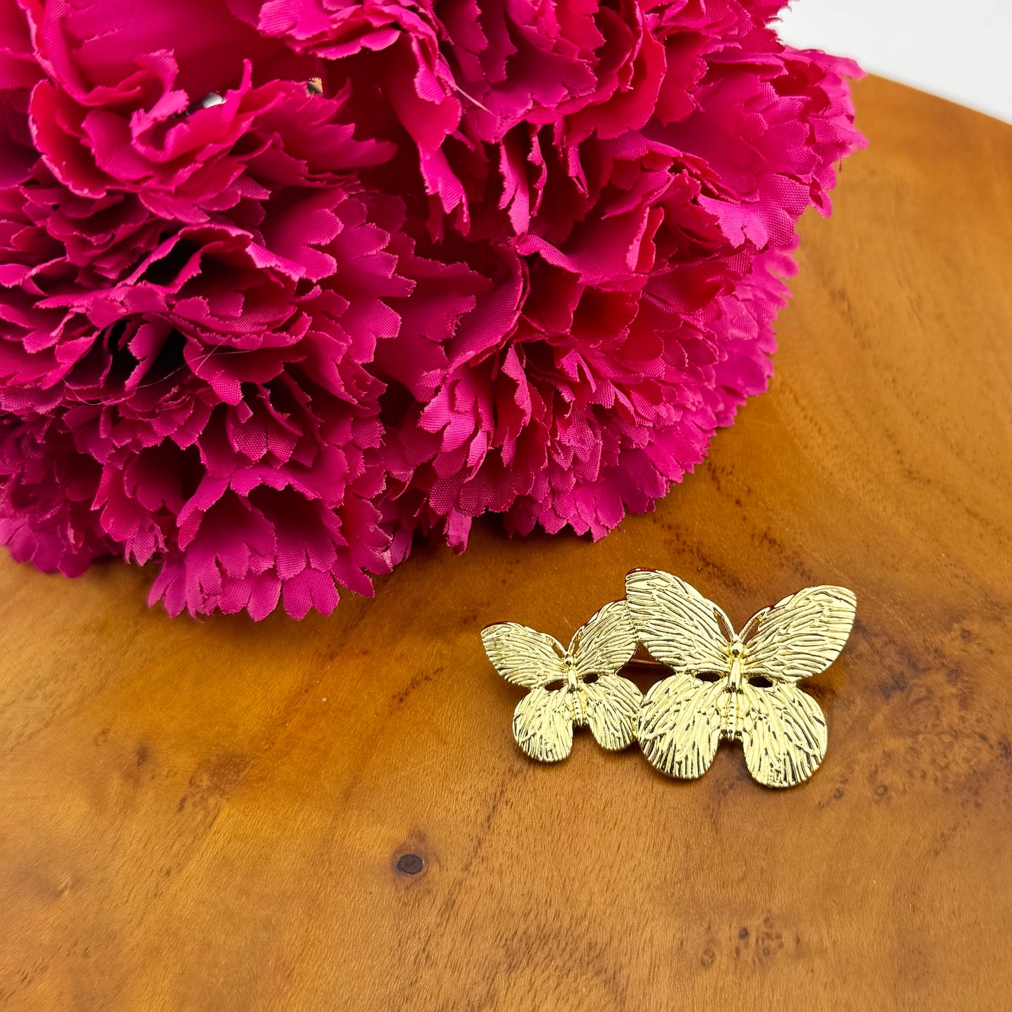 Broche doble mariposa