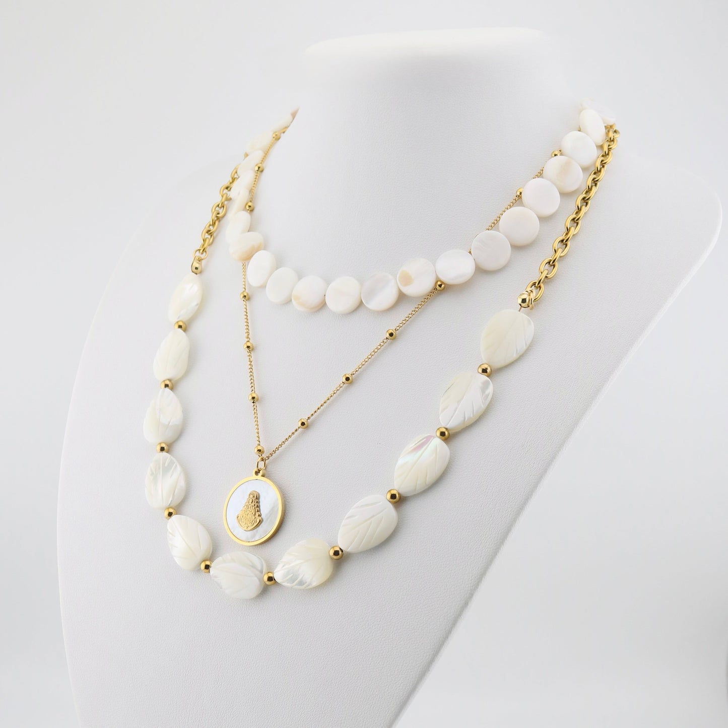 Collar Triple Nácar