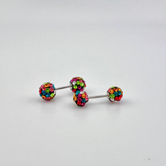 Piercing doble multicolor