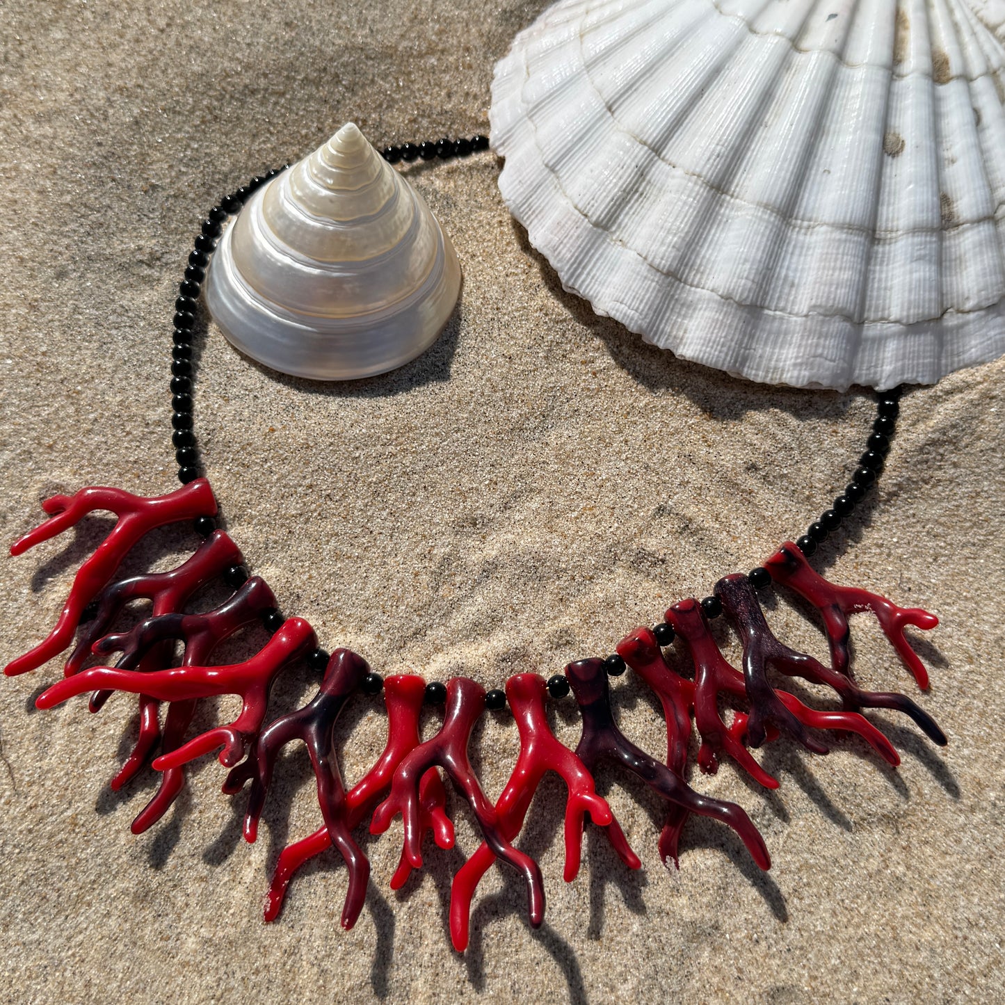 Collar Corales Rojo