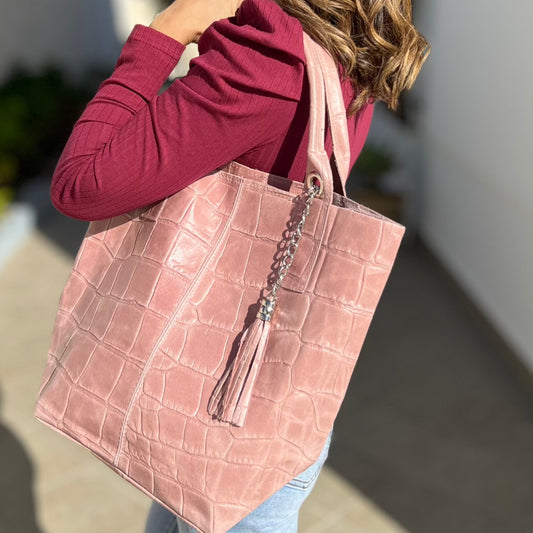 Pink shopper bag